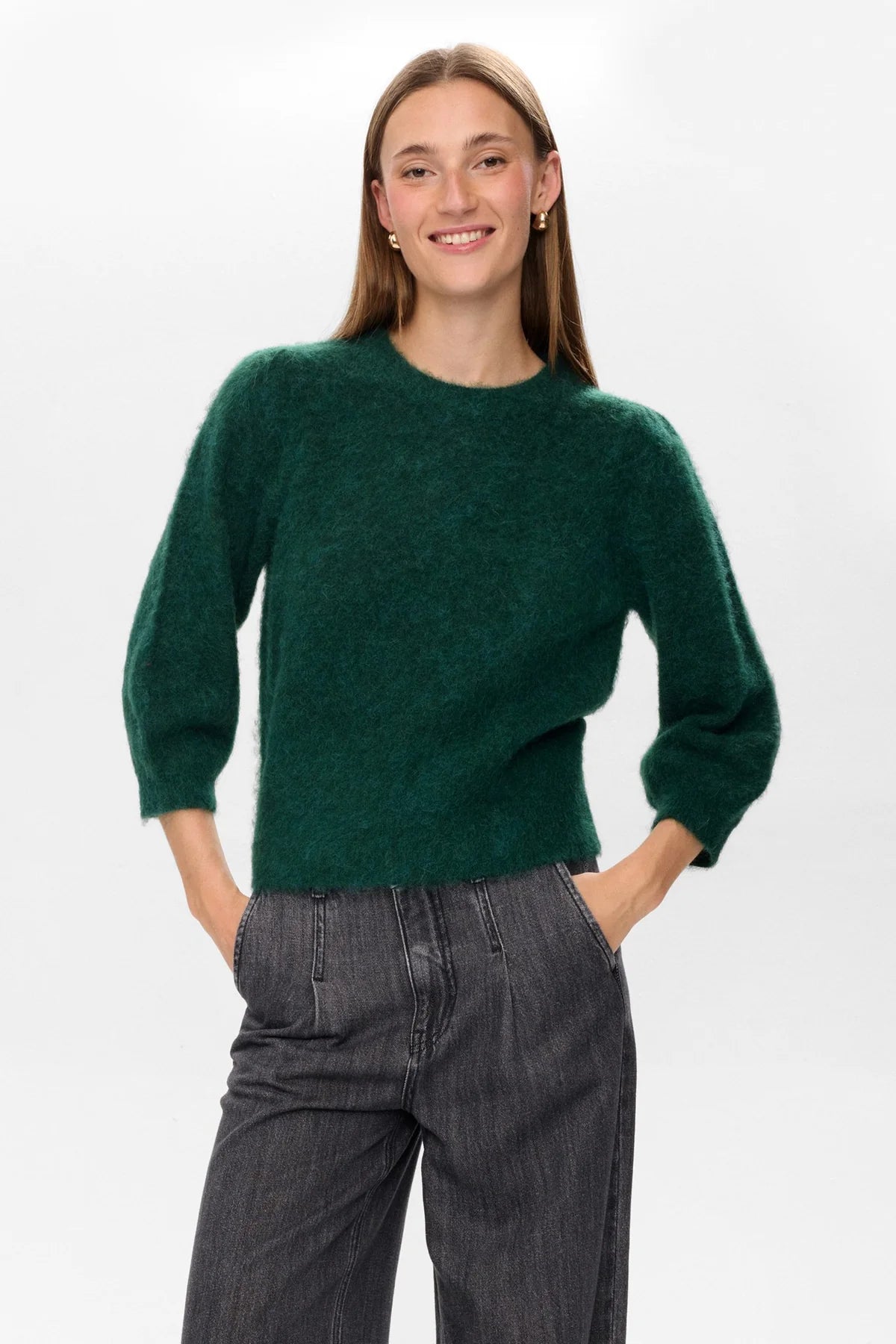 Nusuri Brushed Short Sleeved Pullover - Rain Forest