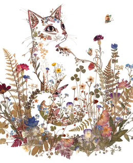 Helen Ahpornsiri Cottage Garden Kitty Card