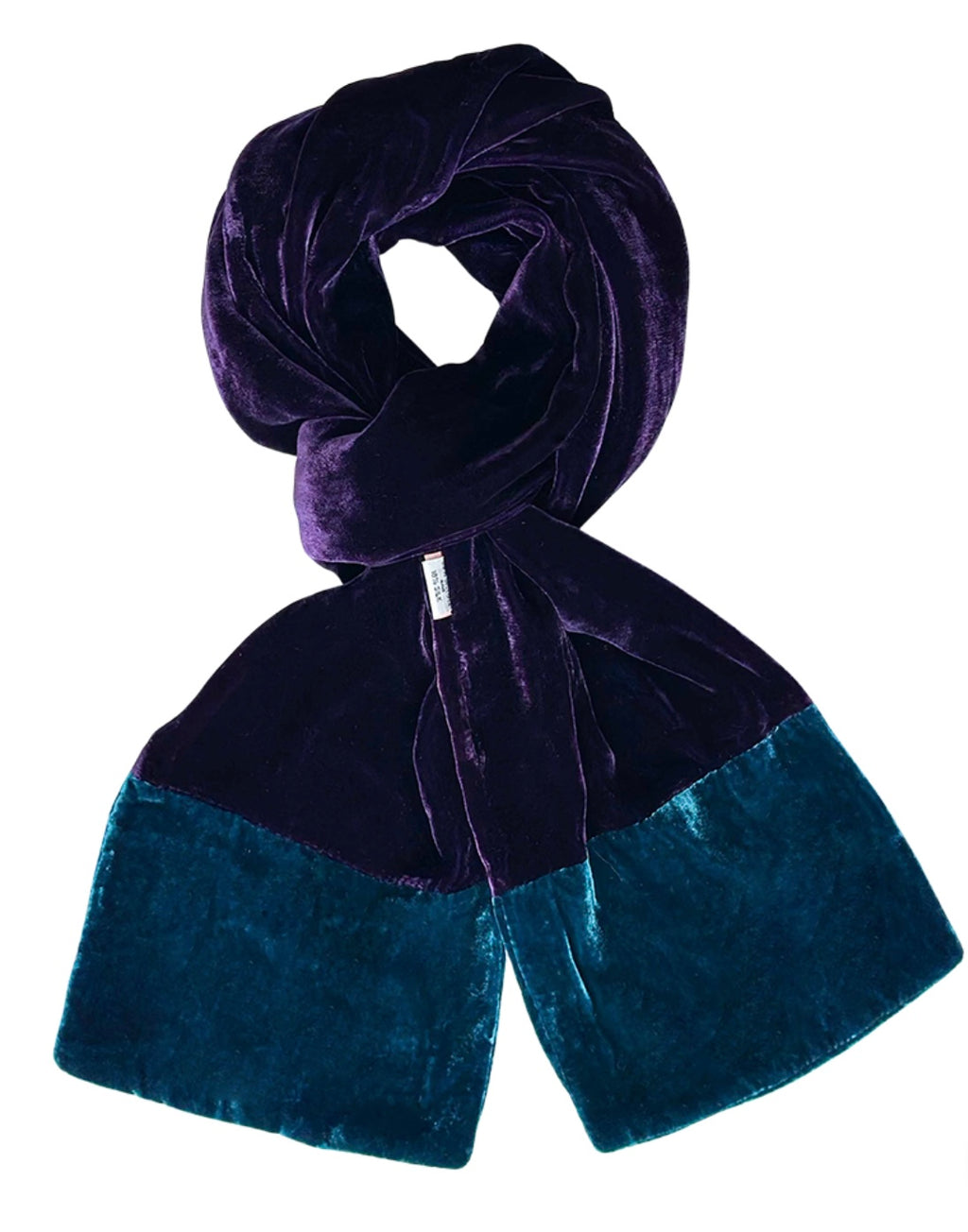 Velvet Scarf with Contrast Ends