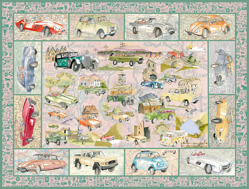 Tim Bulmer 1000 Piece Jigsaw Puzzle- Cars