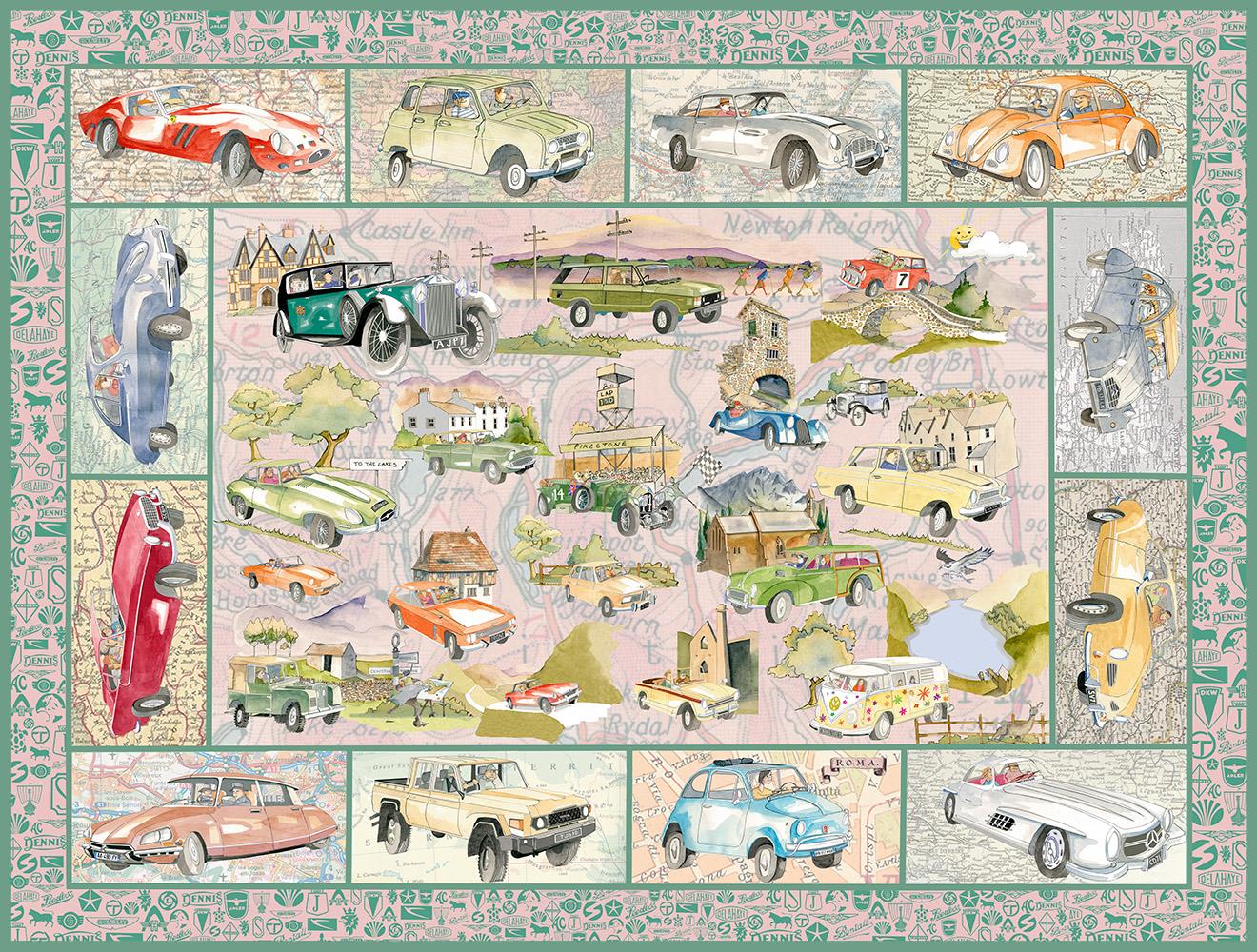 Tim Bulmer 1000 Piece Jigsaw Puzzle- Cars