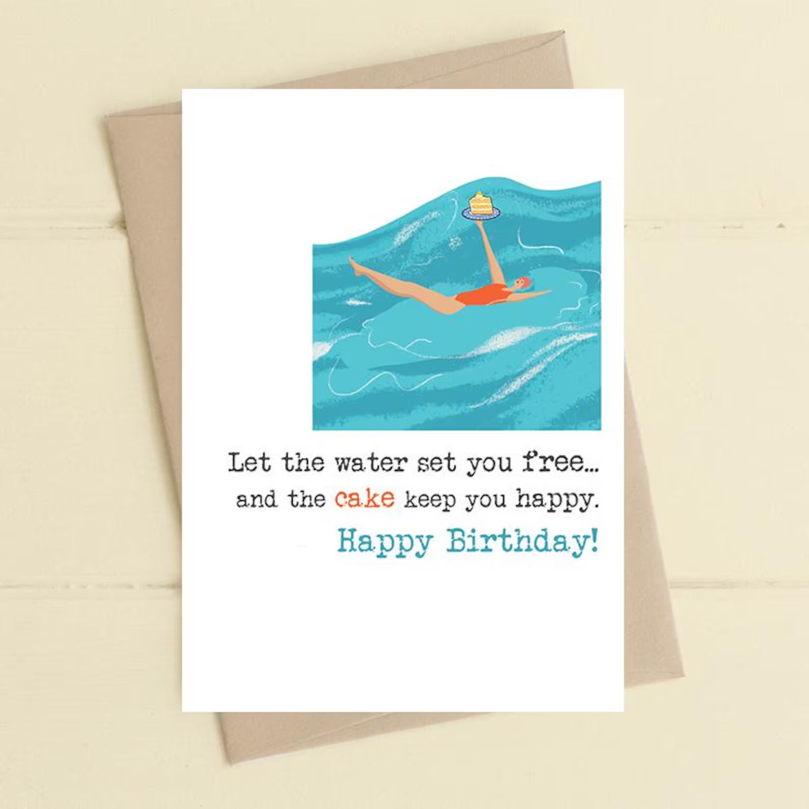 Let The Water Set You Free - Happy Birthday Card