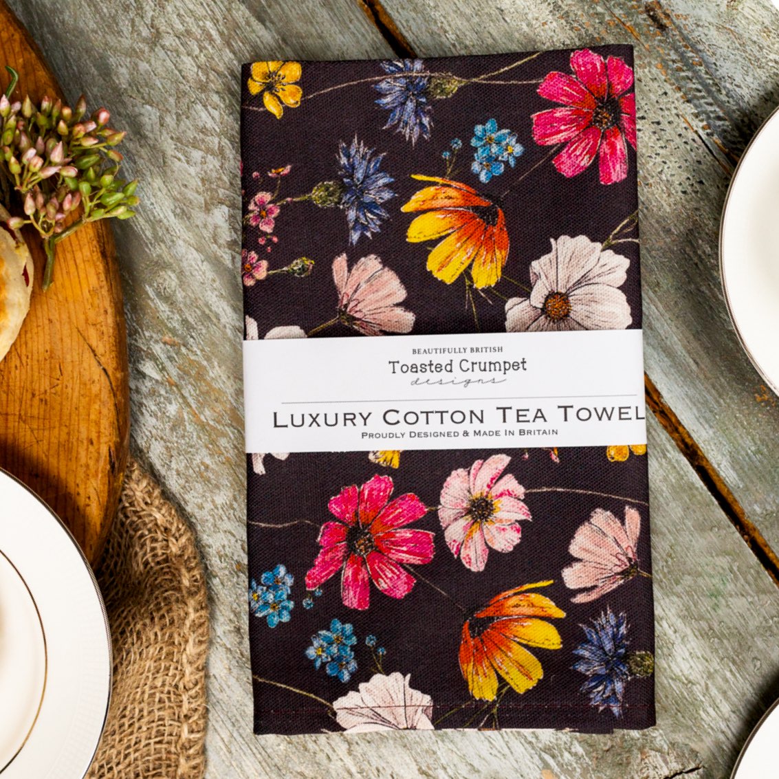 Tea Towel - The Regency Gardens (Noir)