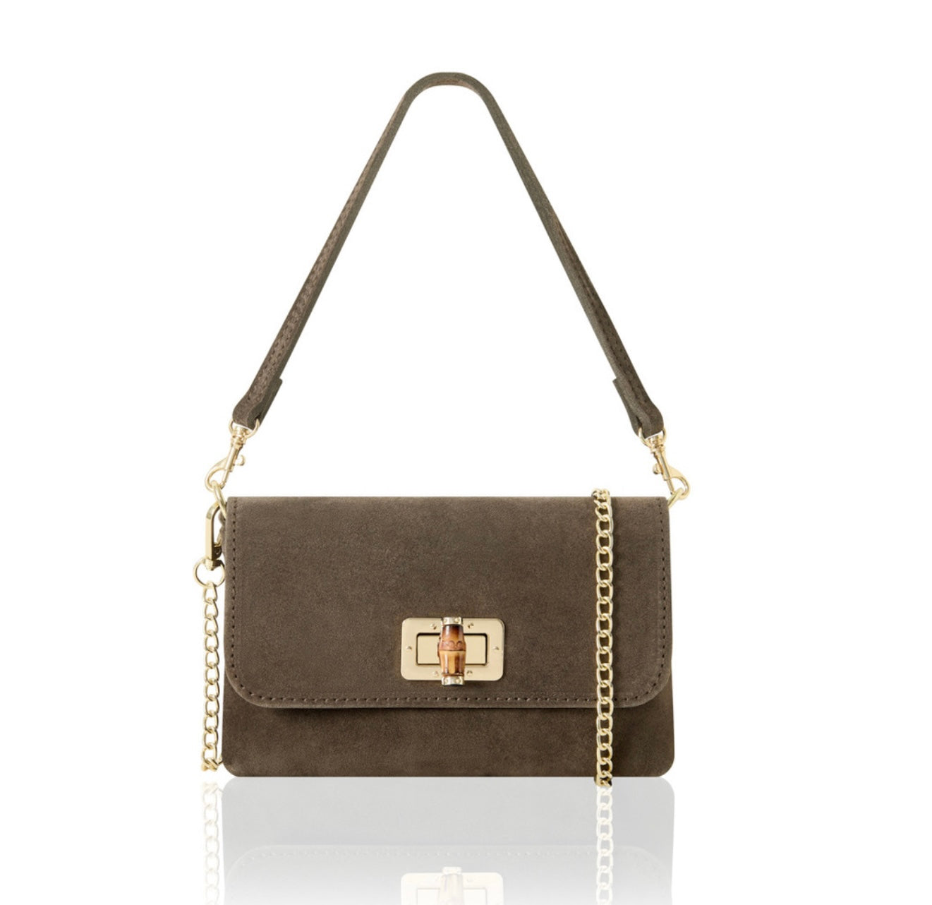 Small Suede Leather Evening Bag