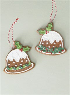 Resin Gingerbread Xmas Pudding Decoration
