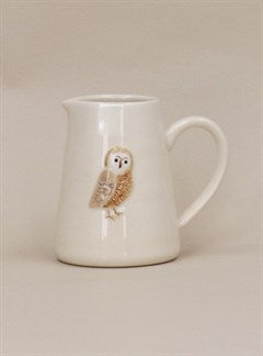 Barn Owl Stoneware Mini Jug