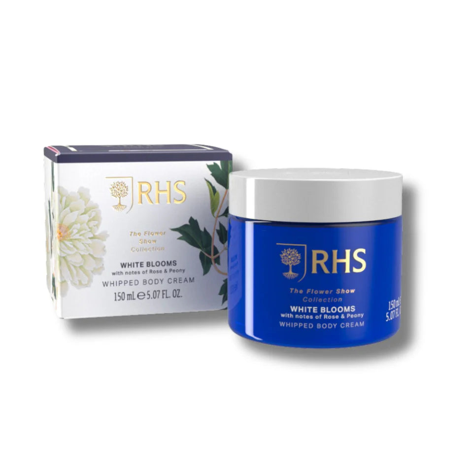 RHS The Flower Show Collection - White Blooms (Rose & Peony) 150ml Whipped Body Cream