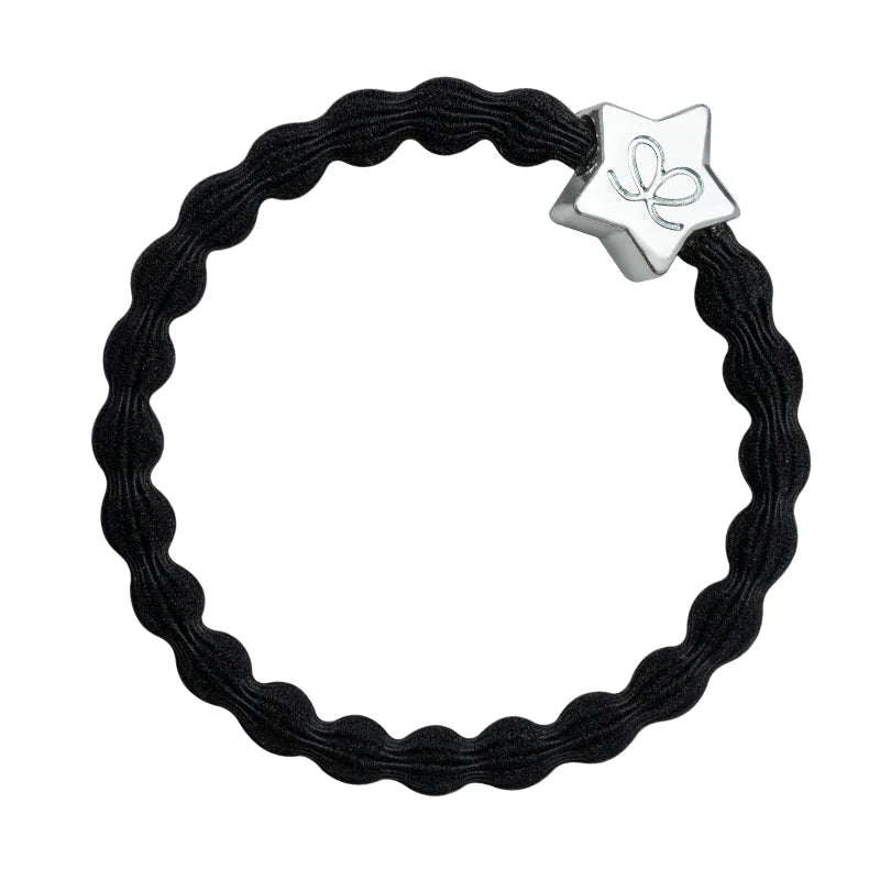 Silver Star Thin Bangle Band