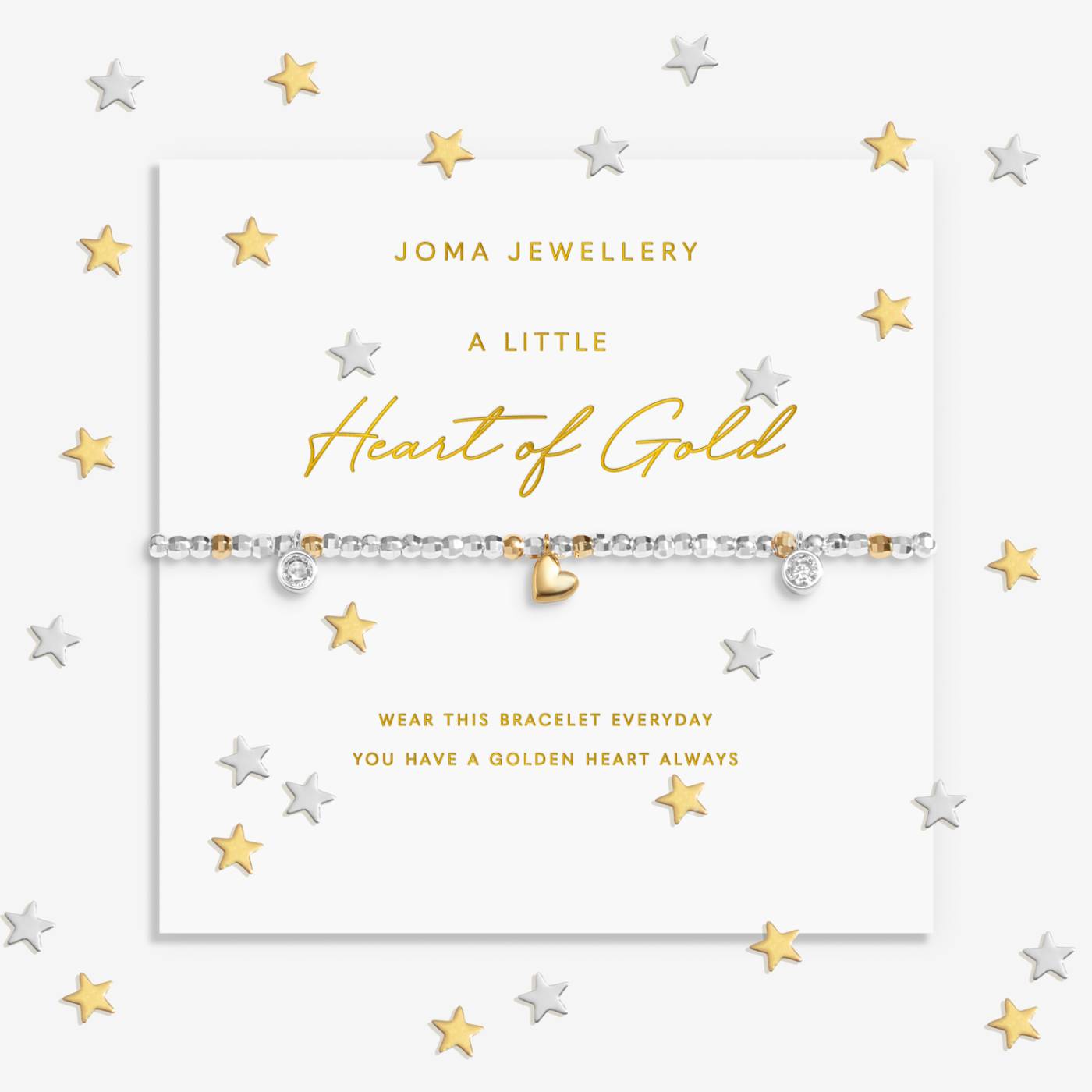 A Little Sparkle Confetti Heart Of Gold Bracelet