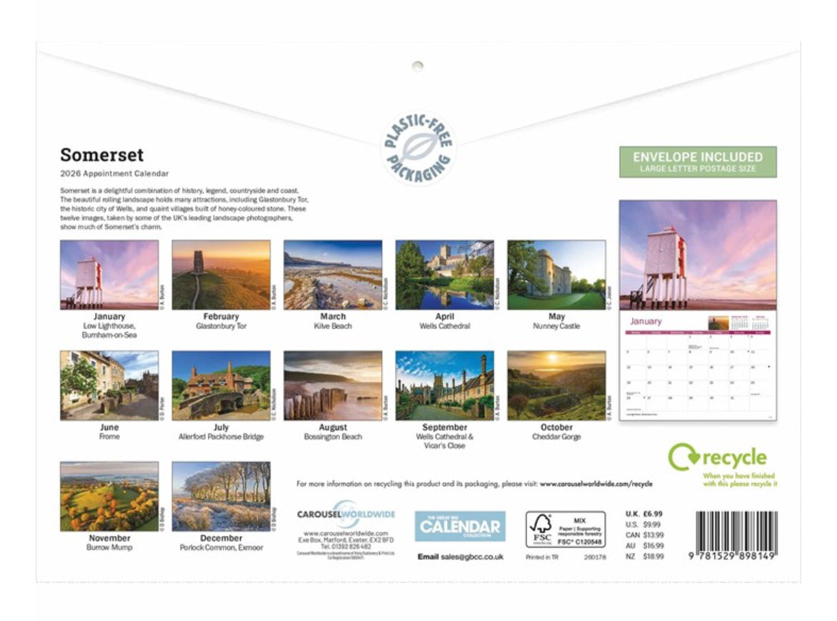 Somerset Calendar 2026