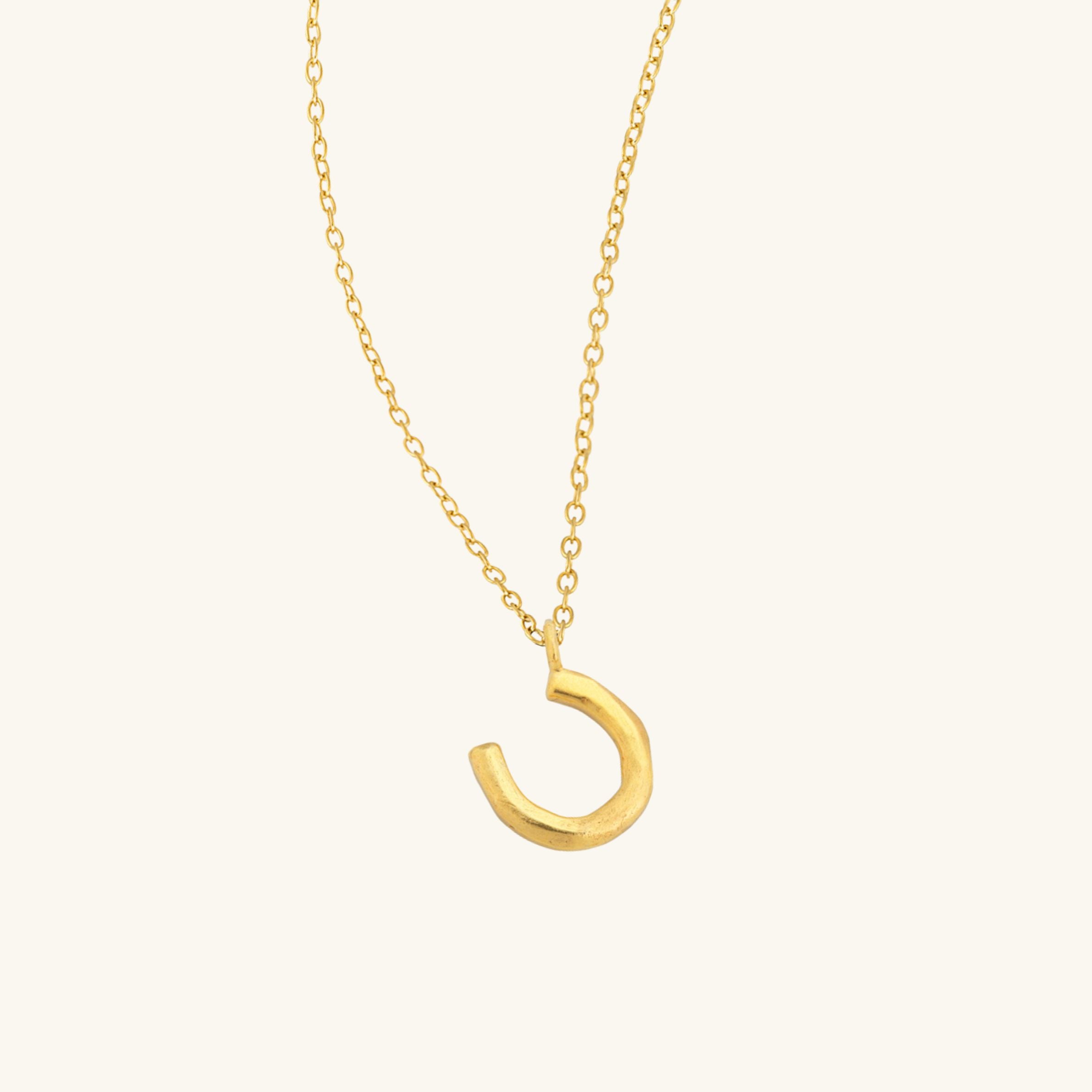 Gold Horseshoe Necklace