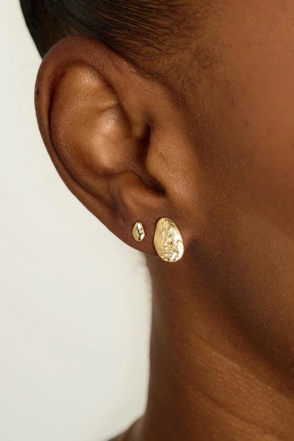 Stone Earring Set - Gold