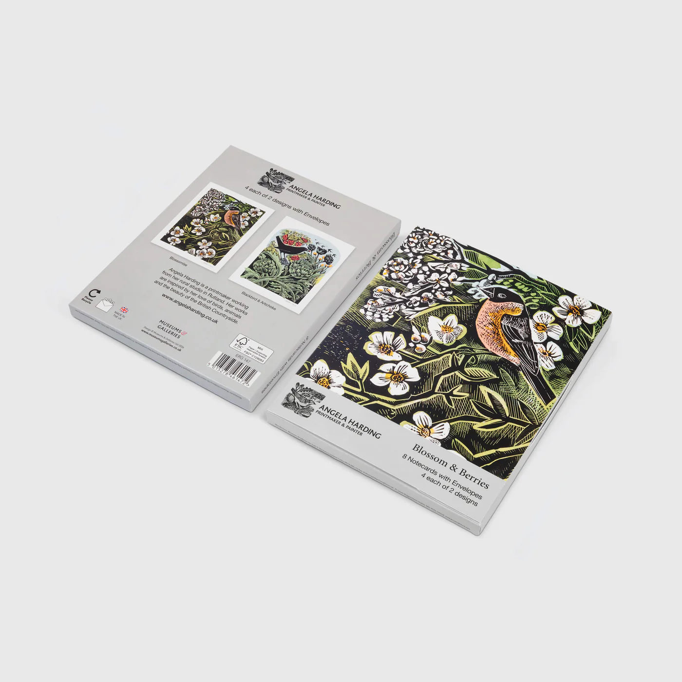 Angela Harding Blossoms & Berries 8 Notecards Pack