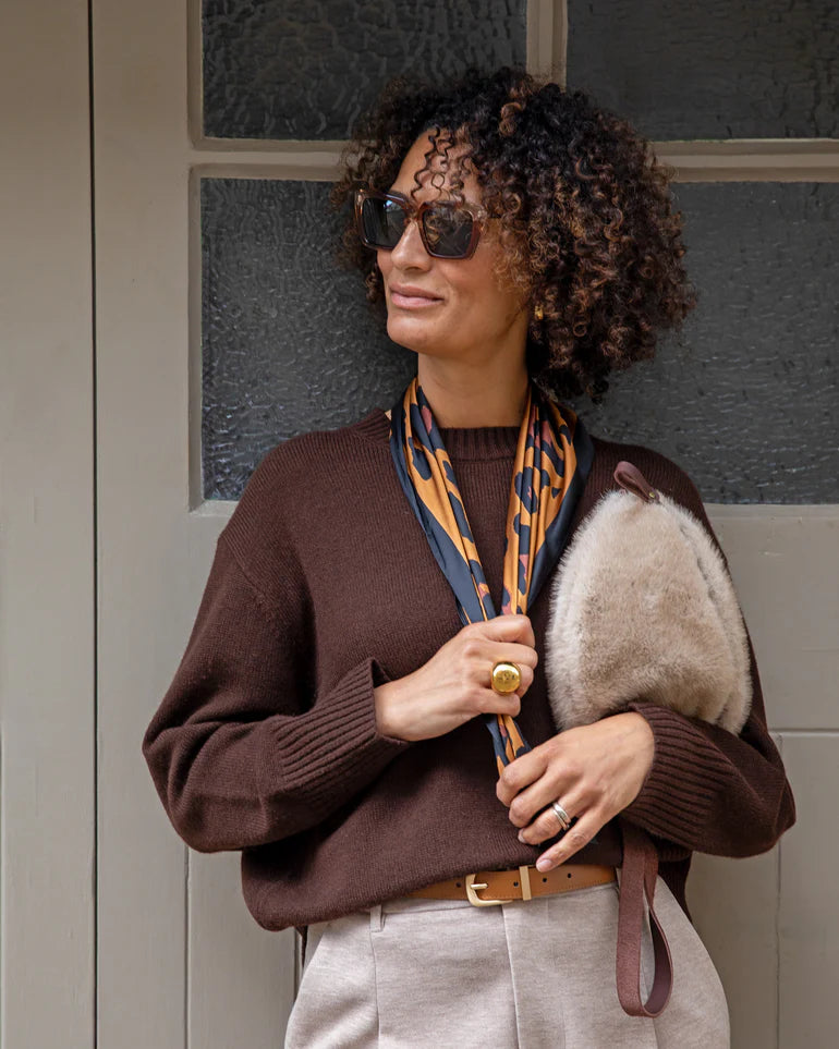 Luna Scarf - Large Leopard Print