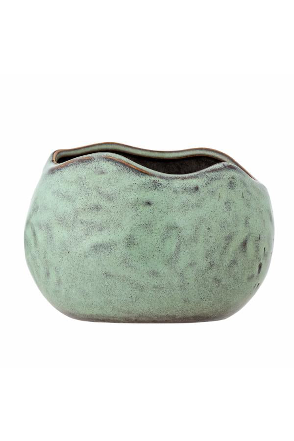 Pennie Flowerpot Green Stoneware