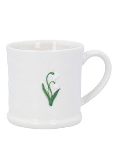 Stoneware Mini Mug with Snowdrops