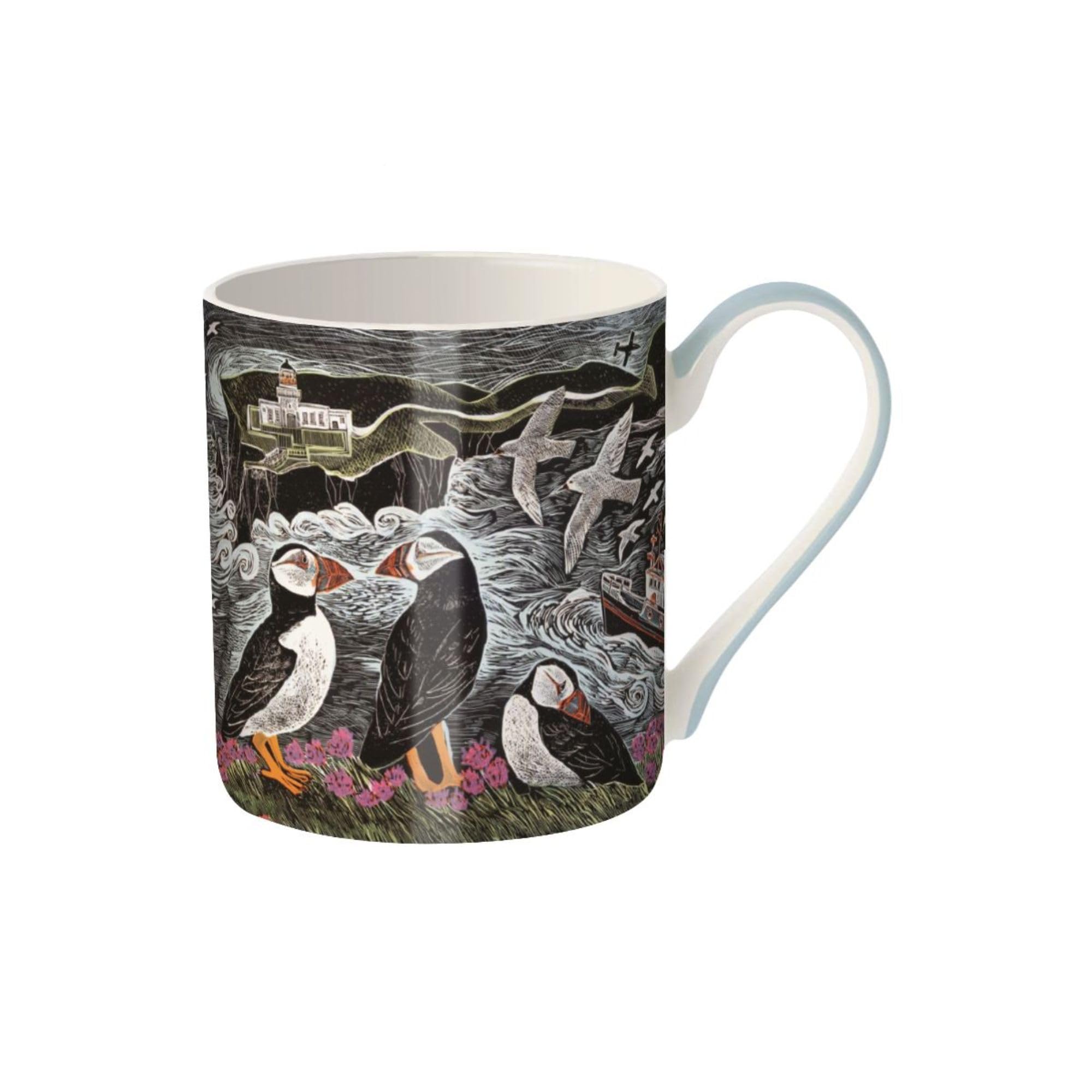 Angela Harding Puffins Fine Bone China Mug