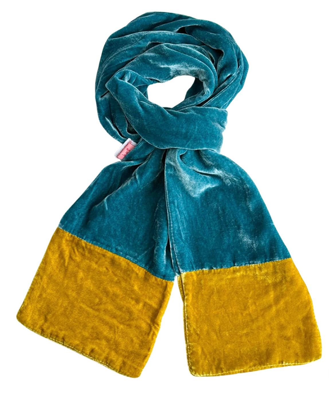 Velvet Scarf with Contrast Ends