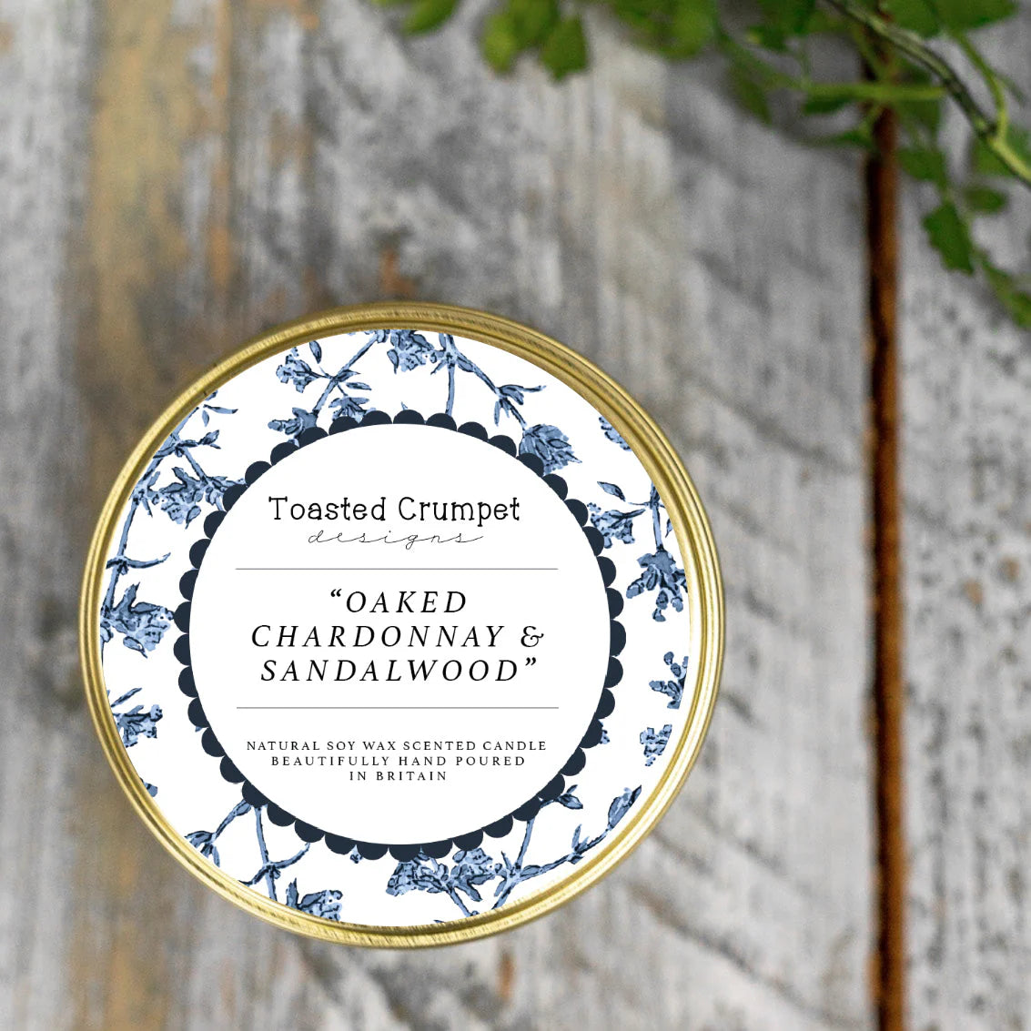 Oaked Chardonnay & Sandalwood Tin Candle