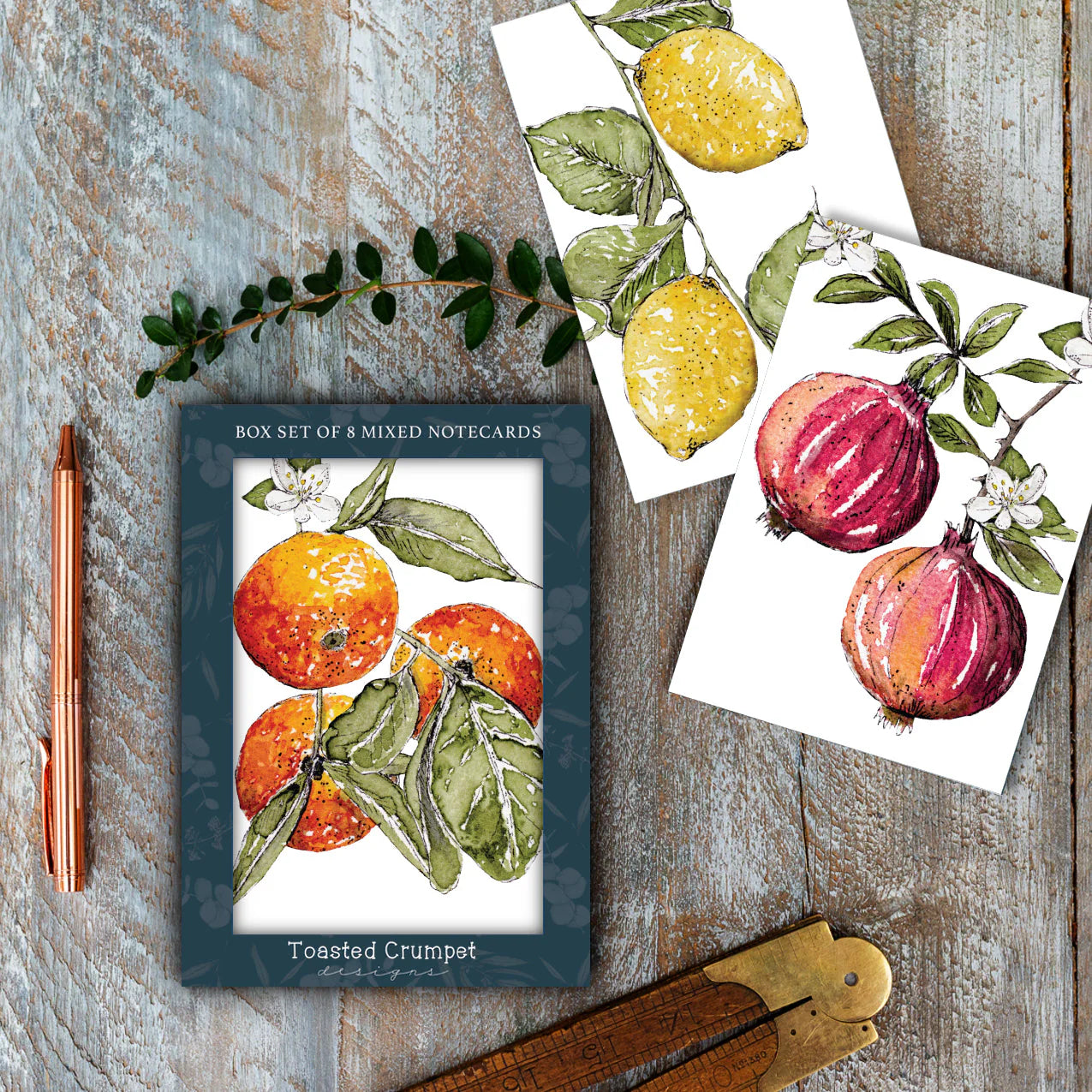 The Orangery Boxed Set of 8 Mixed Notecards