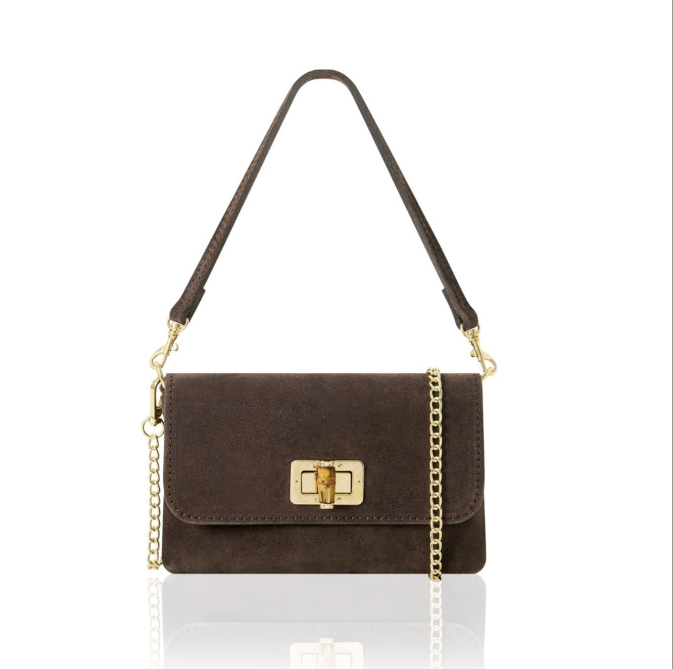 Small Suede Leather Evening Bag
