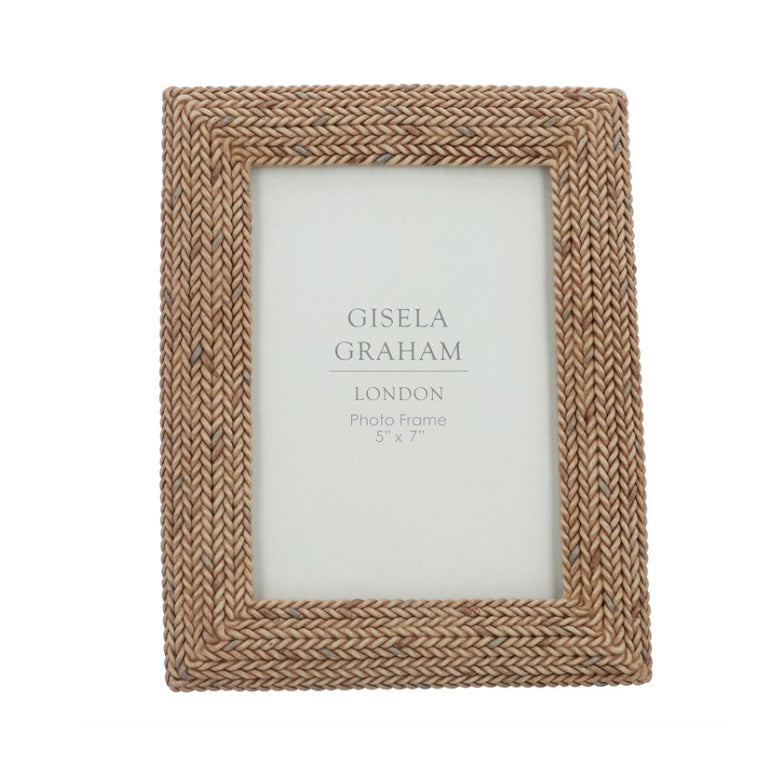 Herringbone Weave Resin Picture Frame - 5” x 7”
