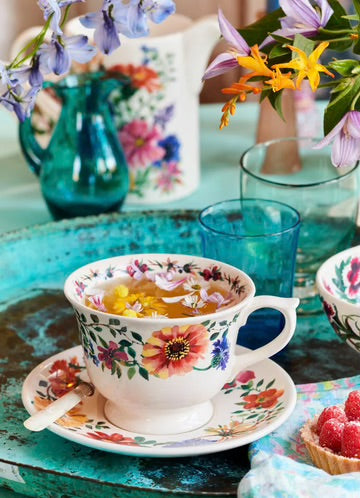 Emma Bridgewater Garden Flowers Large Teacup & Saucer