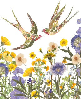 Helen Ahpornsiri Meadow Swallows Card