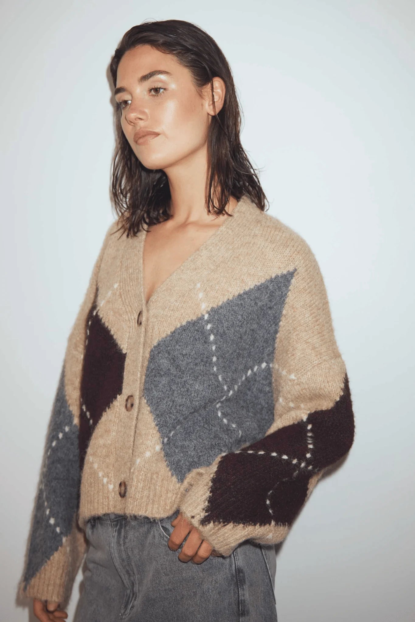 Laiana Knit Cardigan - Sand Melange