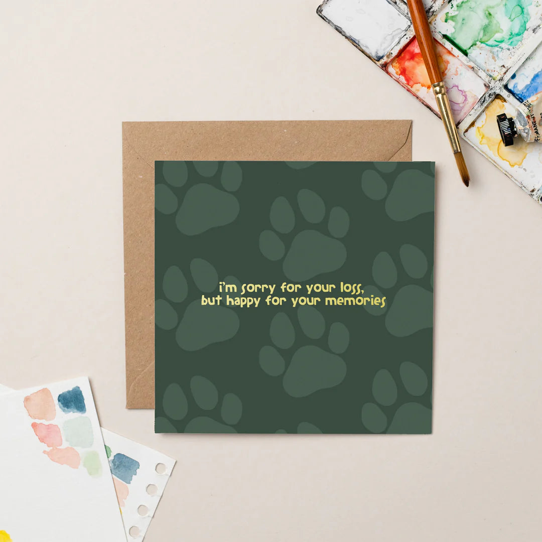 Pet Loss Card - Gold Foil