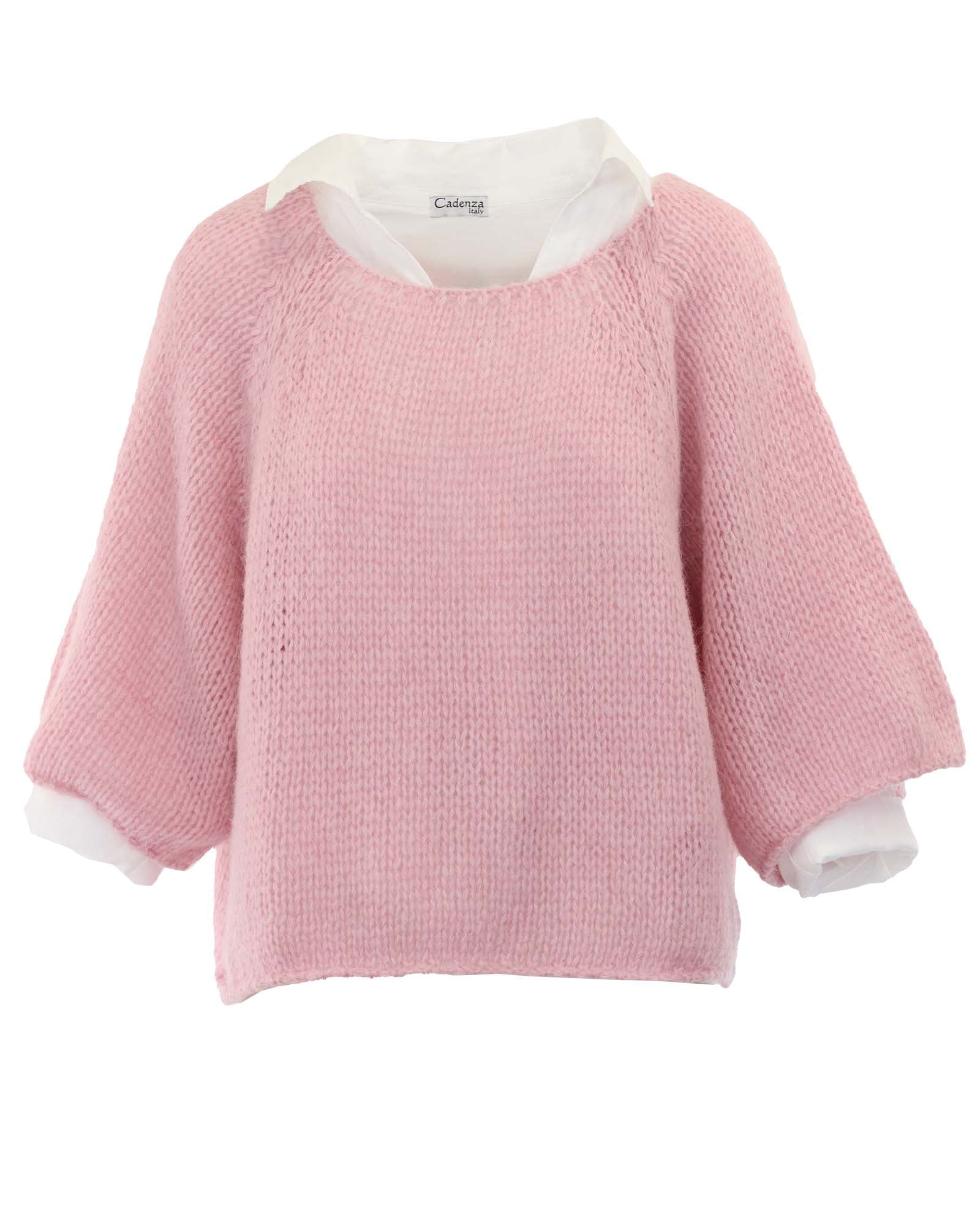 Alpaca Blend Swing Jumper - Pink