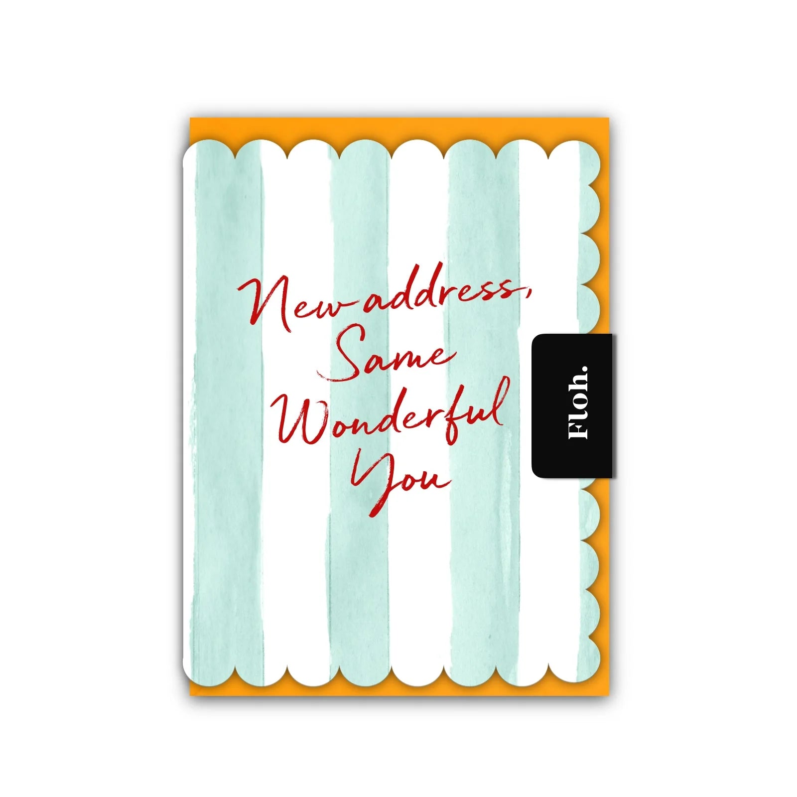 New Address, same Wonderful You (Mint Stripes) Card