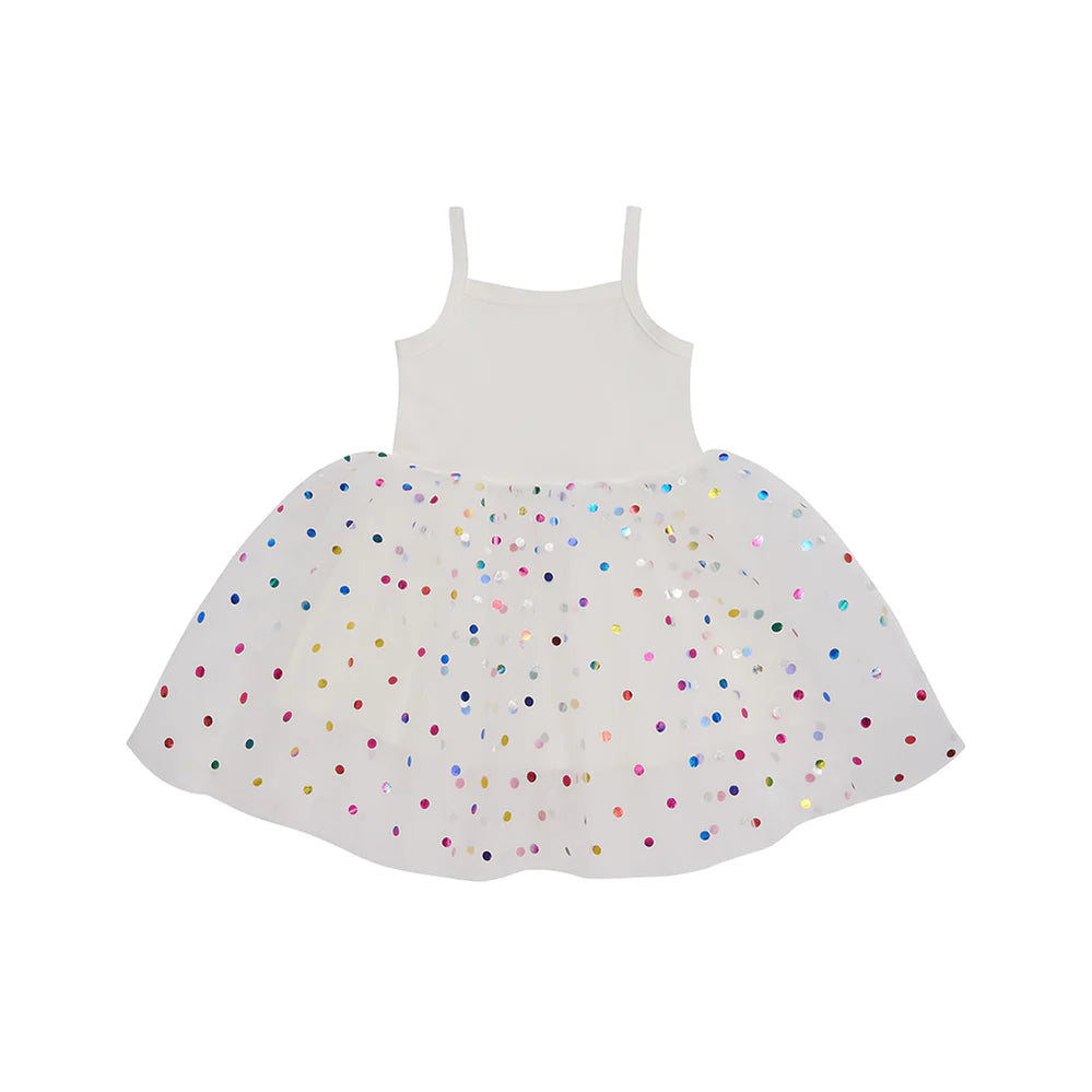 White Spot Dress - 4-6 Years