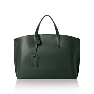Leather Handbag - Dark Green