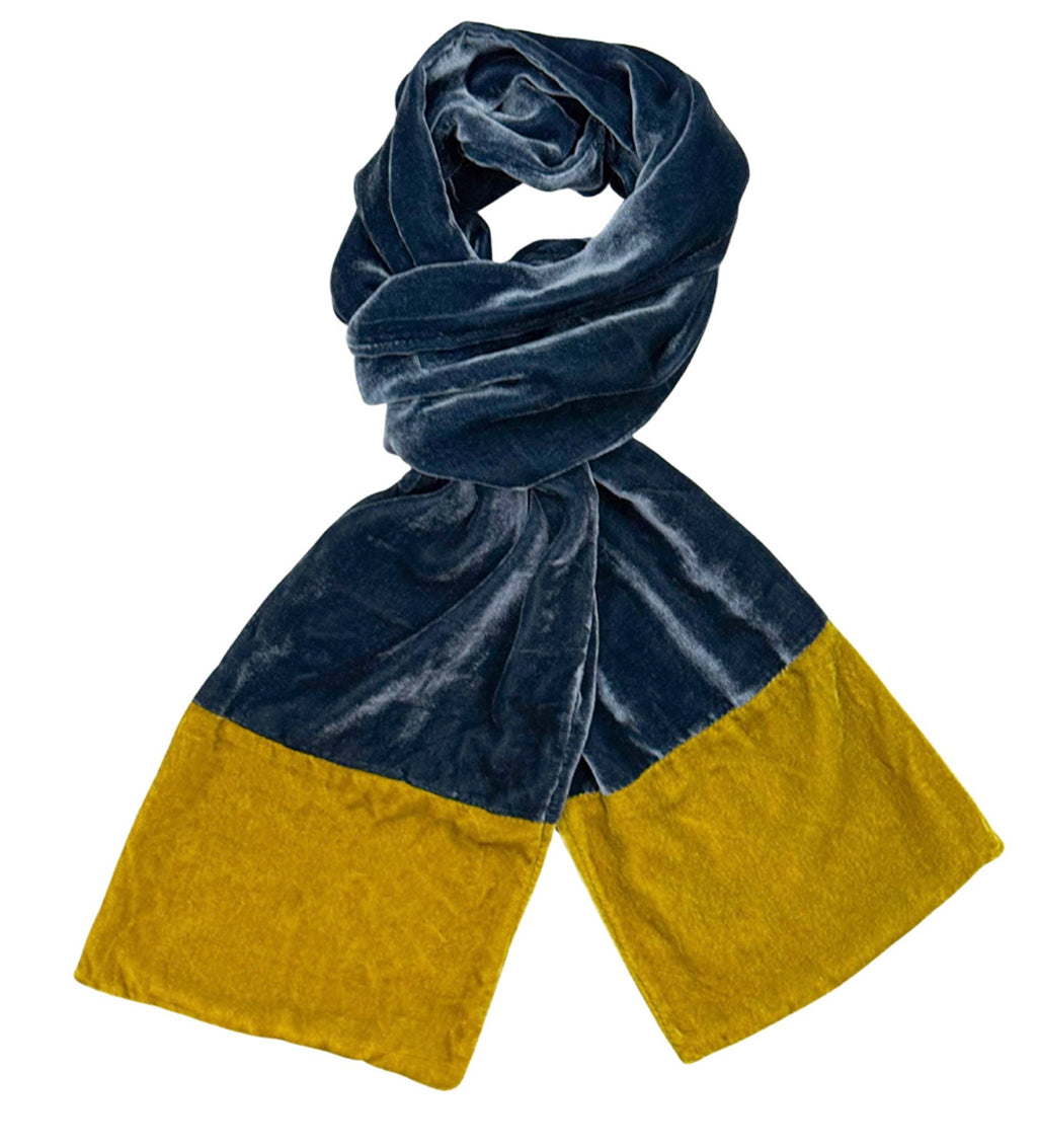 Velvet Scarf with Contrast Ends