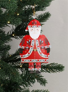 Alpine Tin Santa Decoration