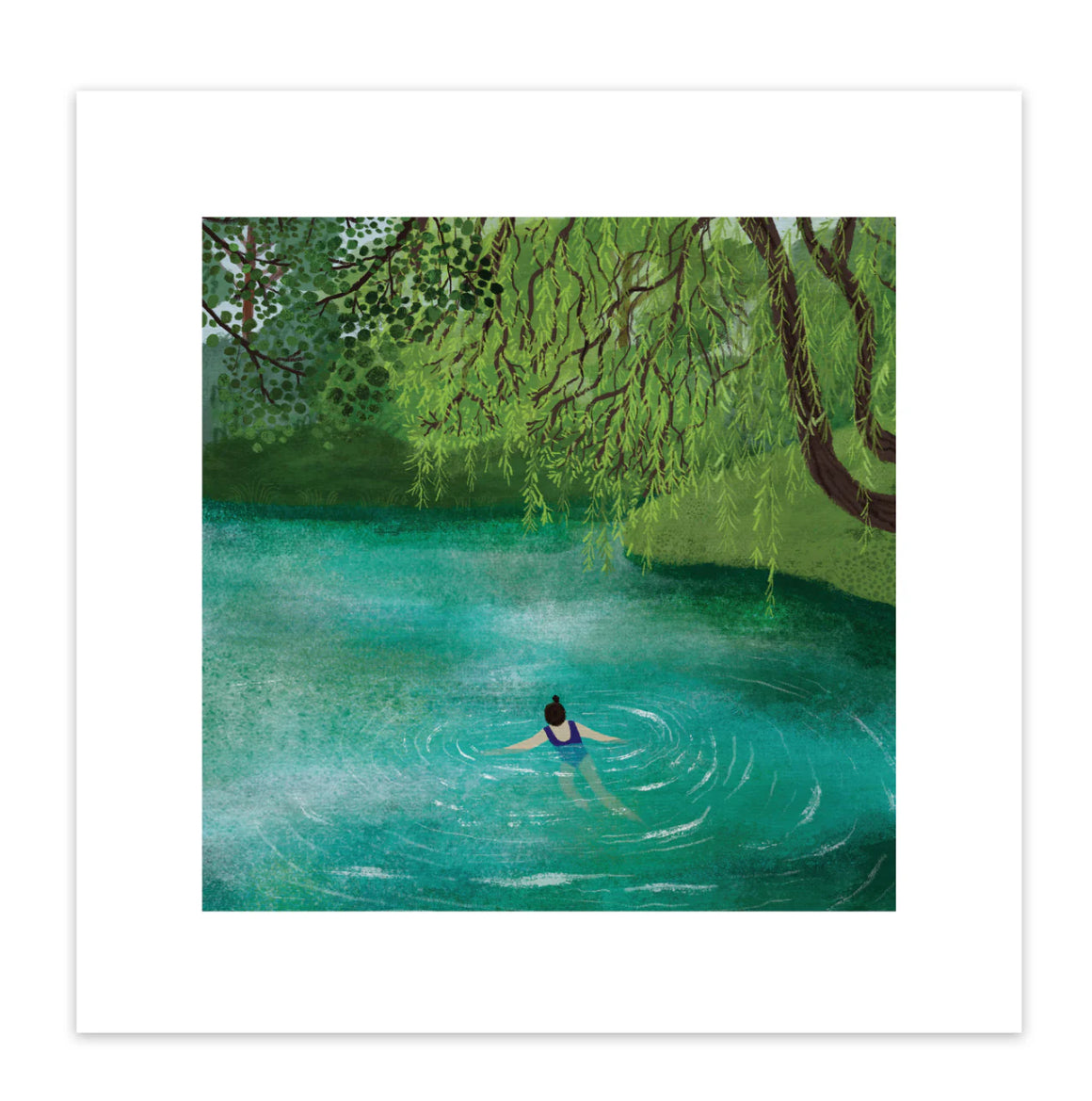 Swimming Pond Print