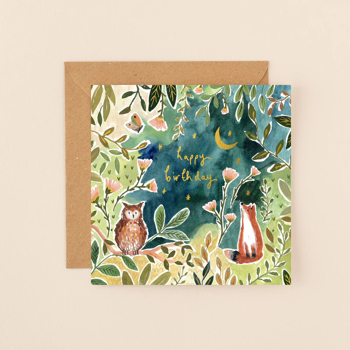 Happy Birthday- fox and owl