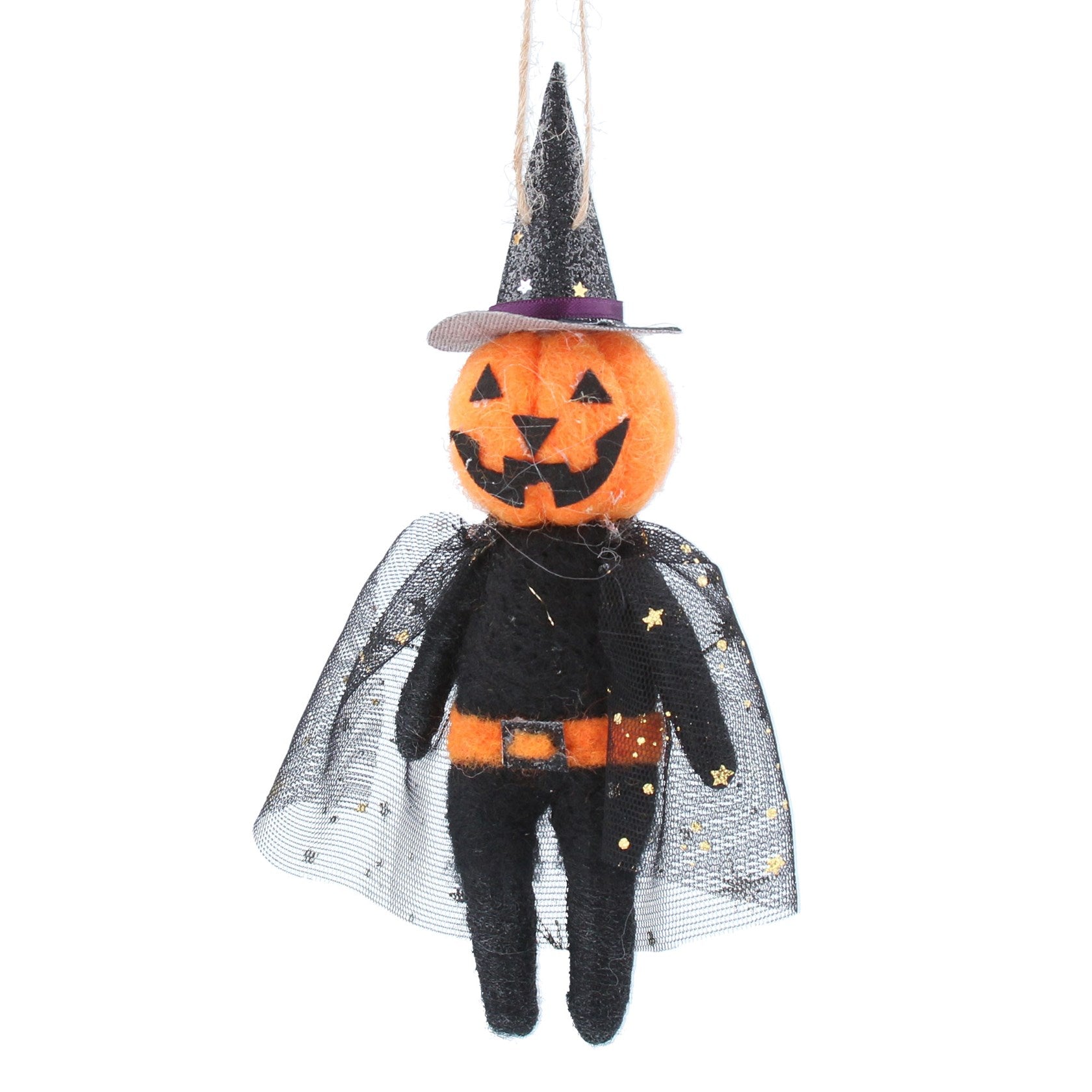 Mixed Wool Pumpkin Witch