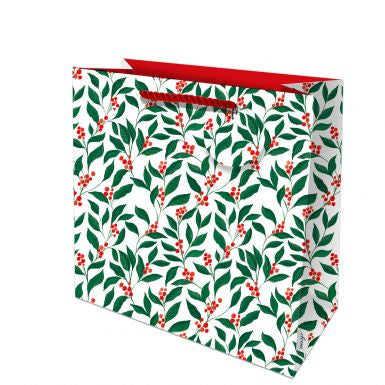 Medium Gift Bag - Red Berry Foliage