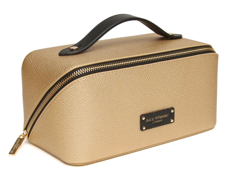 Kensington Train Case - Gold & Black