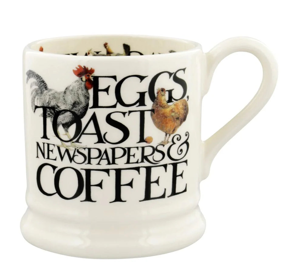 Emma Bridgewater Rise & Shine Eggs &  Toast 1/2 Pint Mug