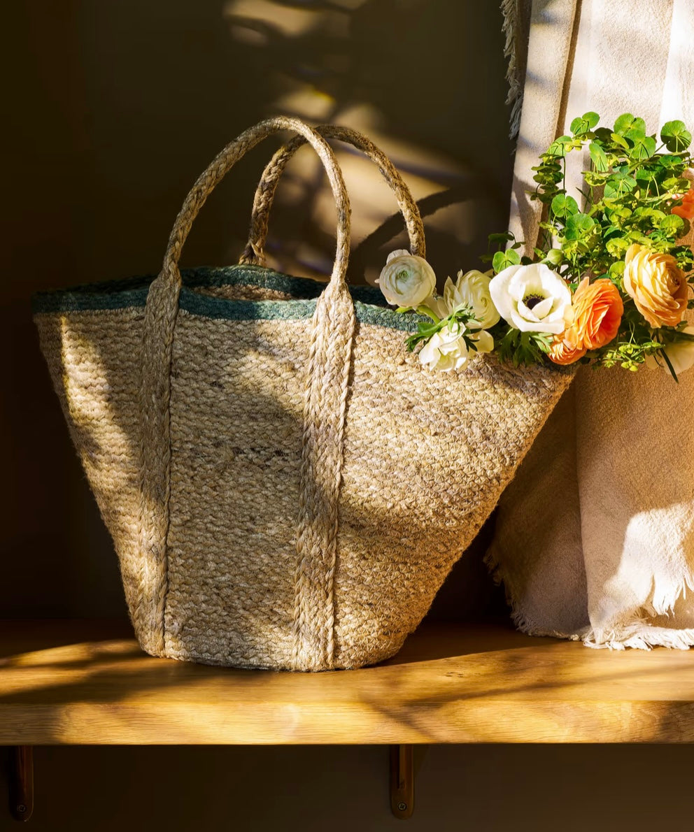 Foxcroft Jute Market Bag - Rosemary