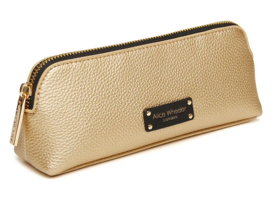 Kensington Makeup Bag - Gold & Black