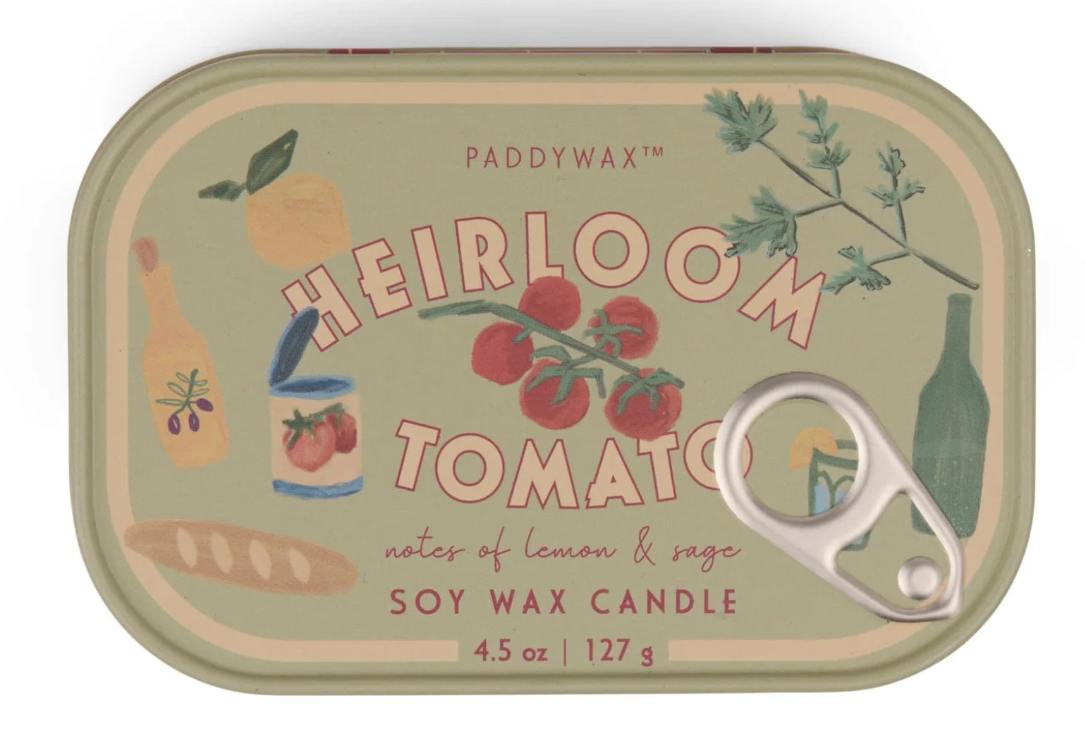 Bistro Printed Tin Candle - Heirloom Tomato