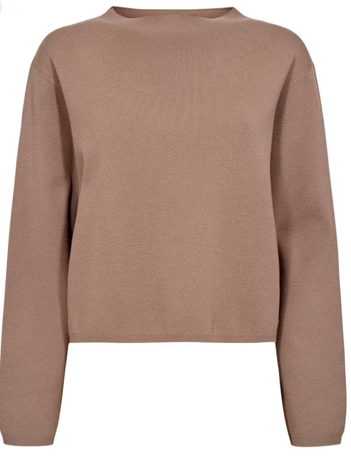 Nucarma Crop Pullover - Taupe Gray