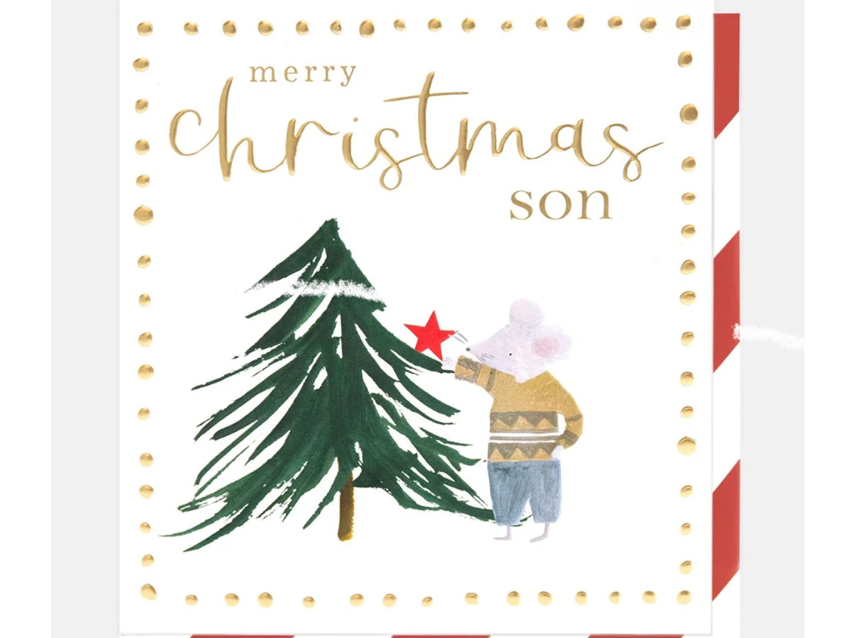 Son Mouse Decorating Tree