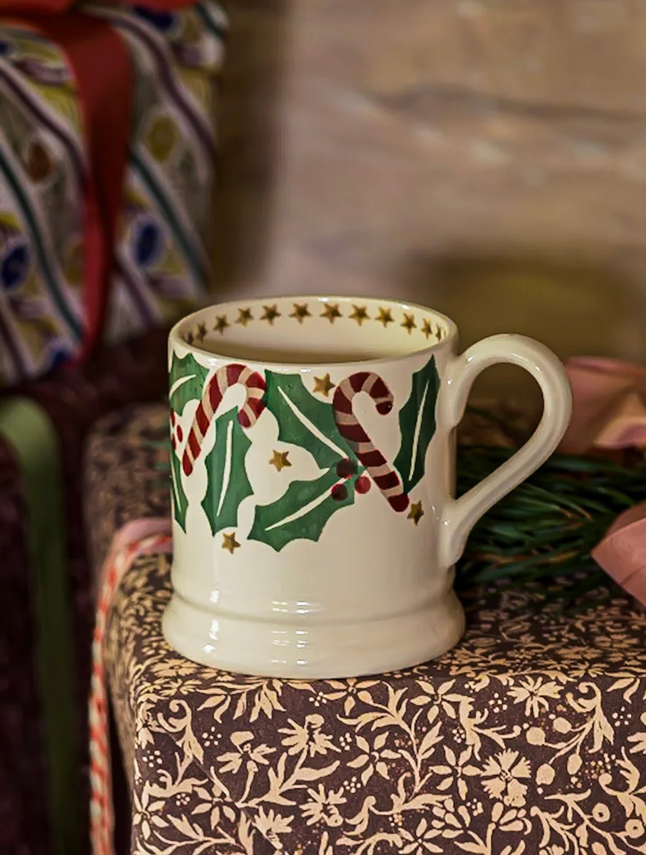 Emma Bridgewater Candy Canes 1/2 Pint Mug