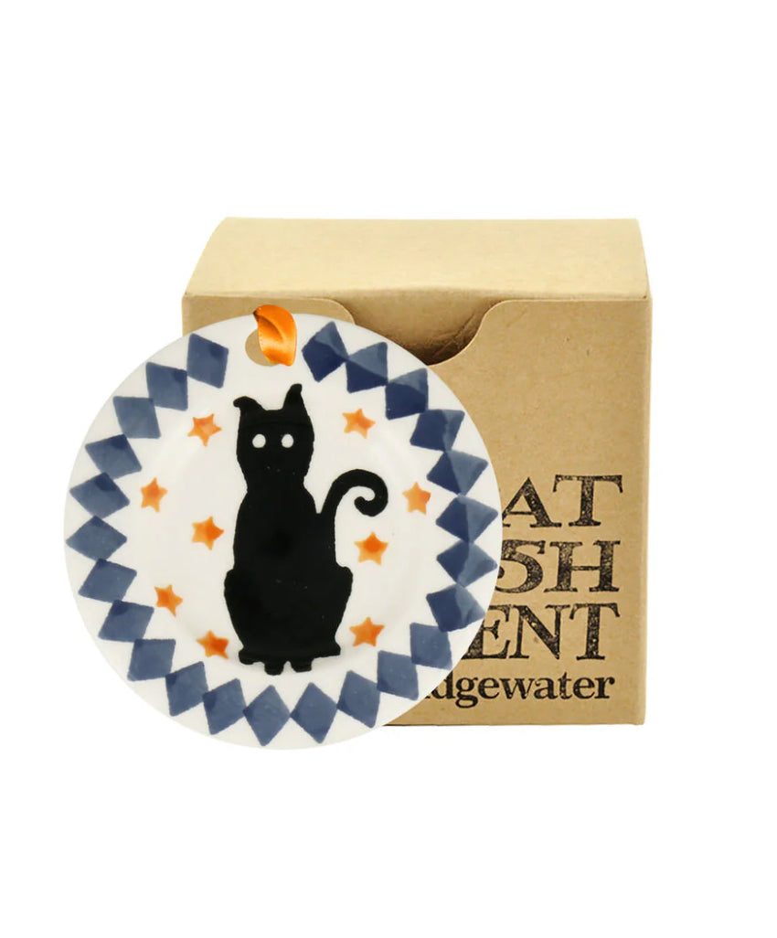Emma Bridgewater - The Wise Witches Black Cats Tiny Plate Decoration Boxed