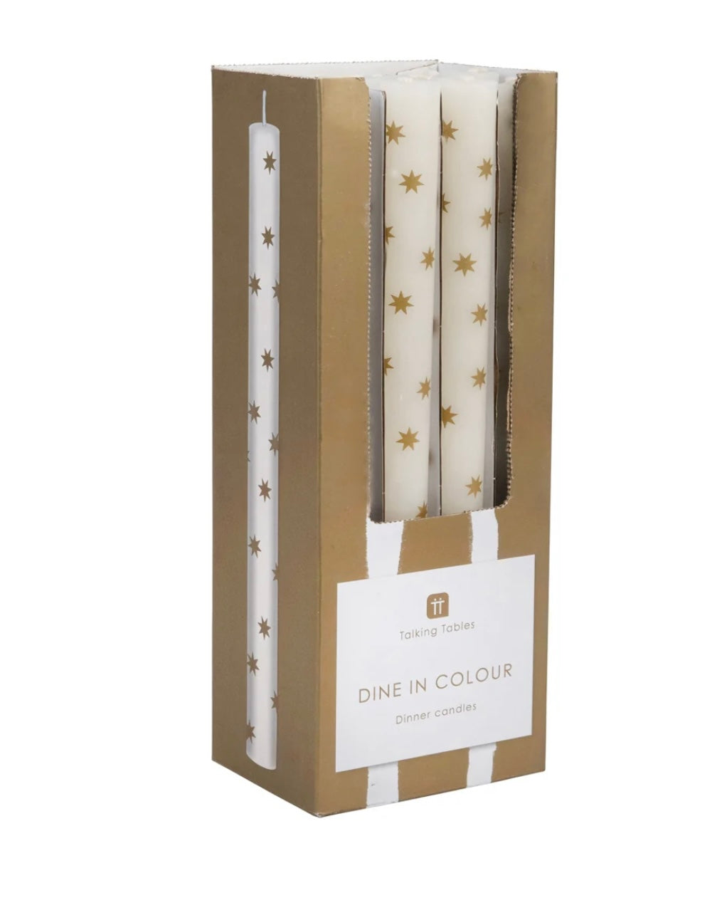 Dinner Candle - Gold Stars